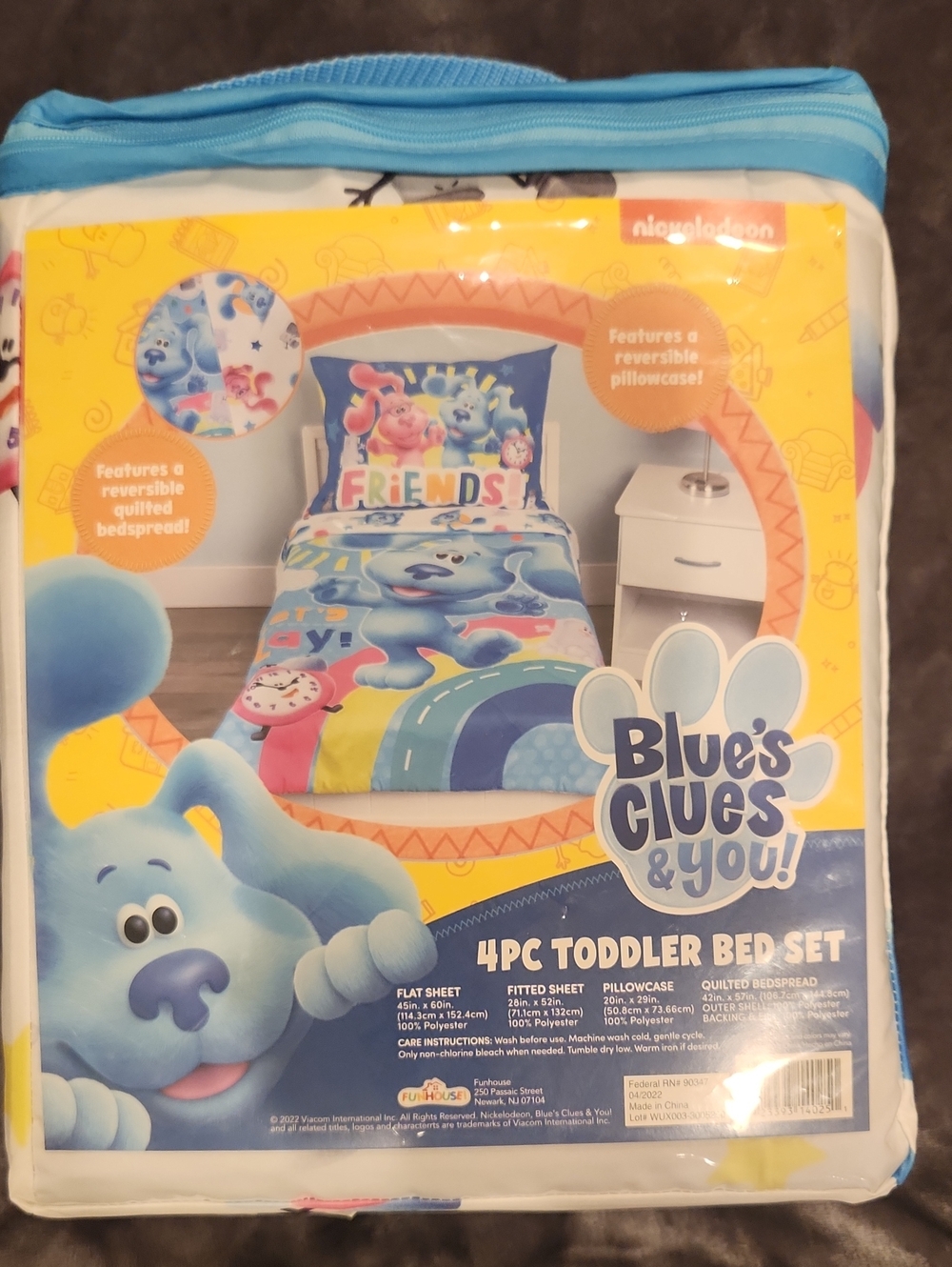 Nickelodeon Blue's Clues & You! Toddler Bedding Set - Blue, Yellow